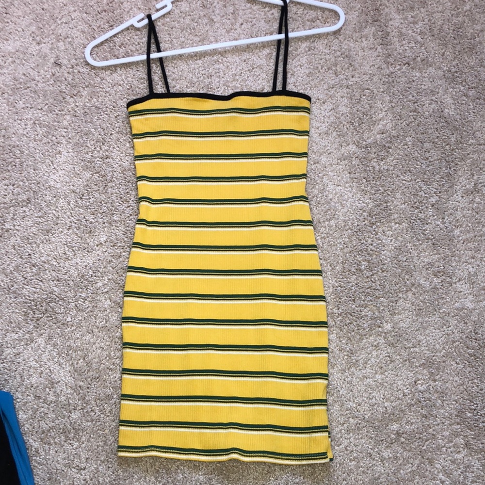 Small yellow green stripped dress